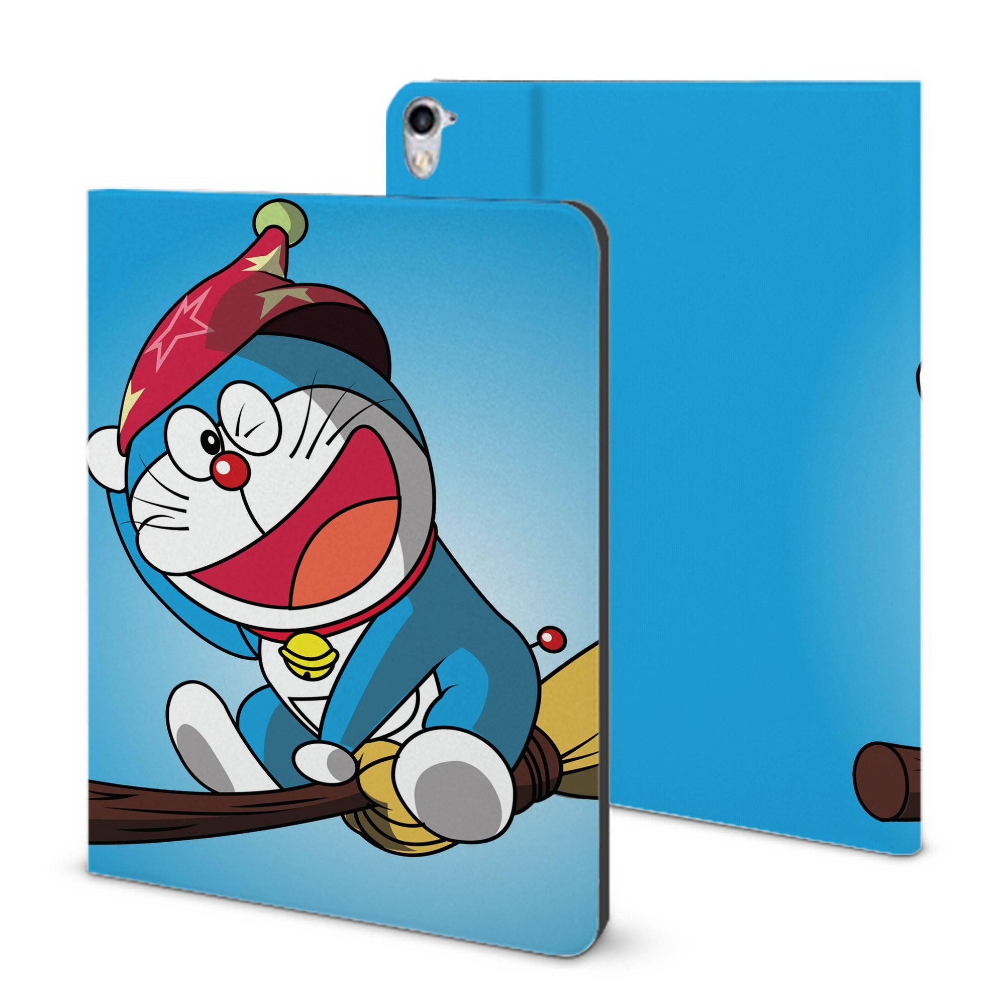 （画像用） ドラえもん Doraemon IPad ケース ブック型 PUレザー TPU 耐衝撃 軽量 薄型 ペン収納なし 全面保護 IPad 各モデル対応
